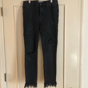 Free People Great Heights Frayed Skinny Jeans